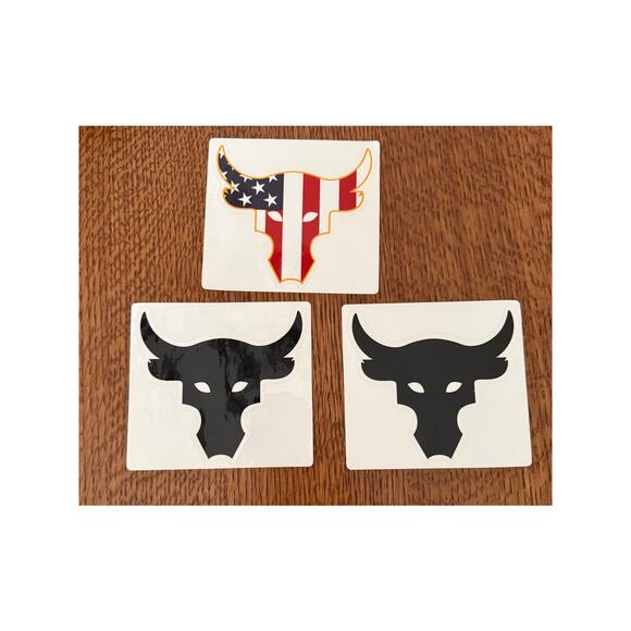 Under Armour Project Rock Brahma Bull 3-Pack Vinyl Sticker Set new rare - Picture 1 of 3